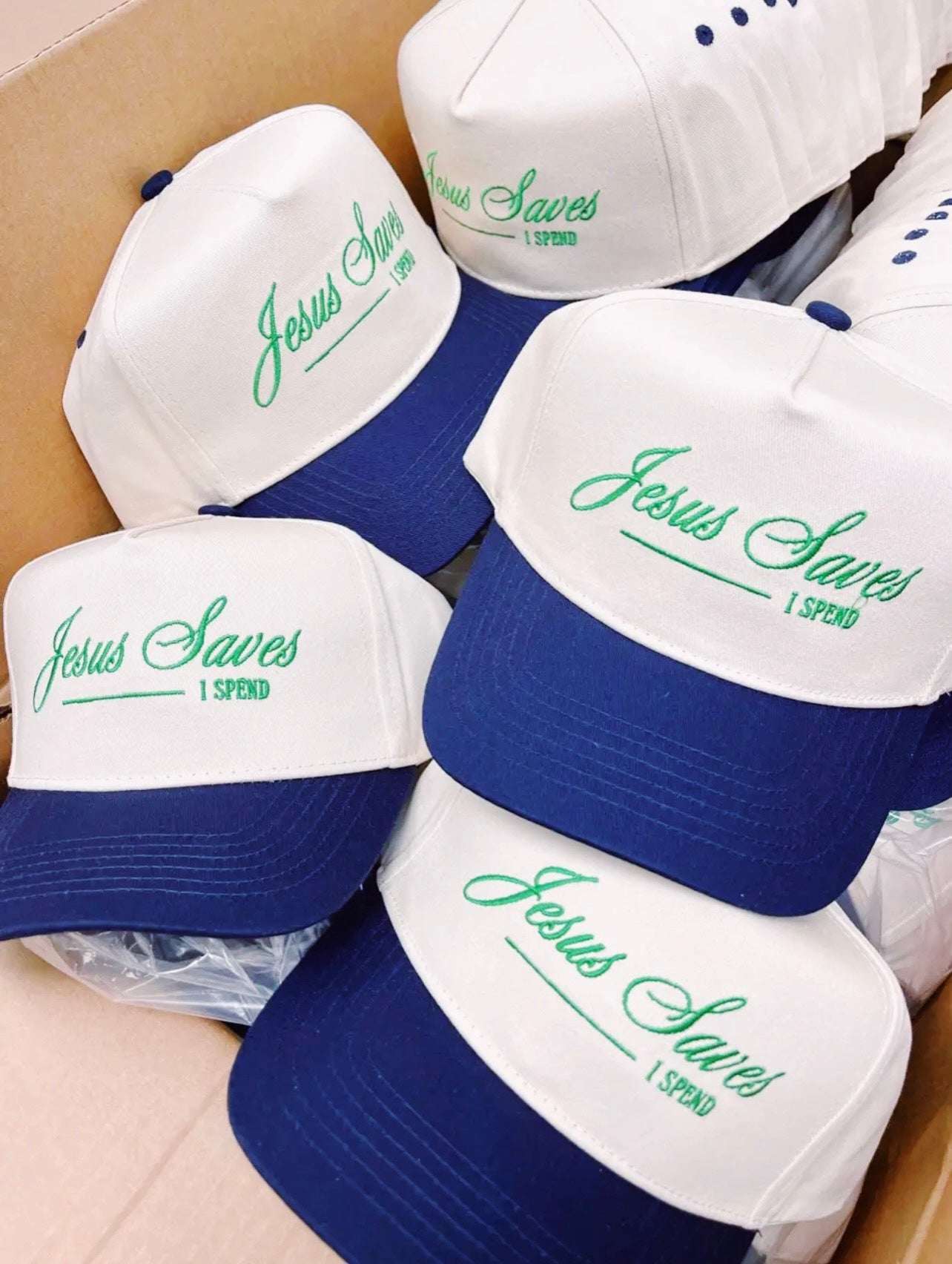 Jesus Saves, I Spend - Navy Trucker