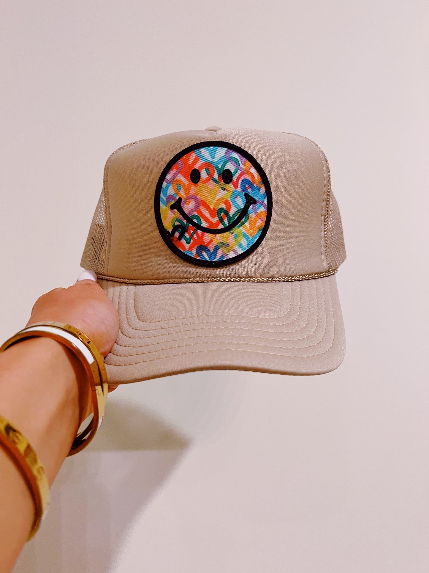 Tan Smiley Trucker