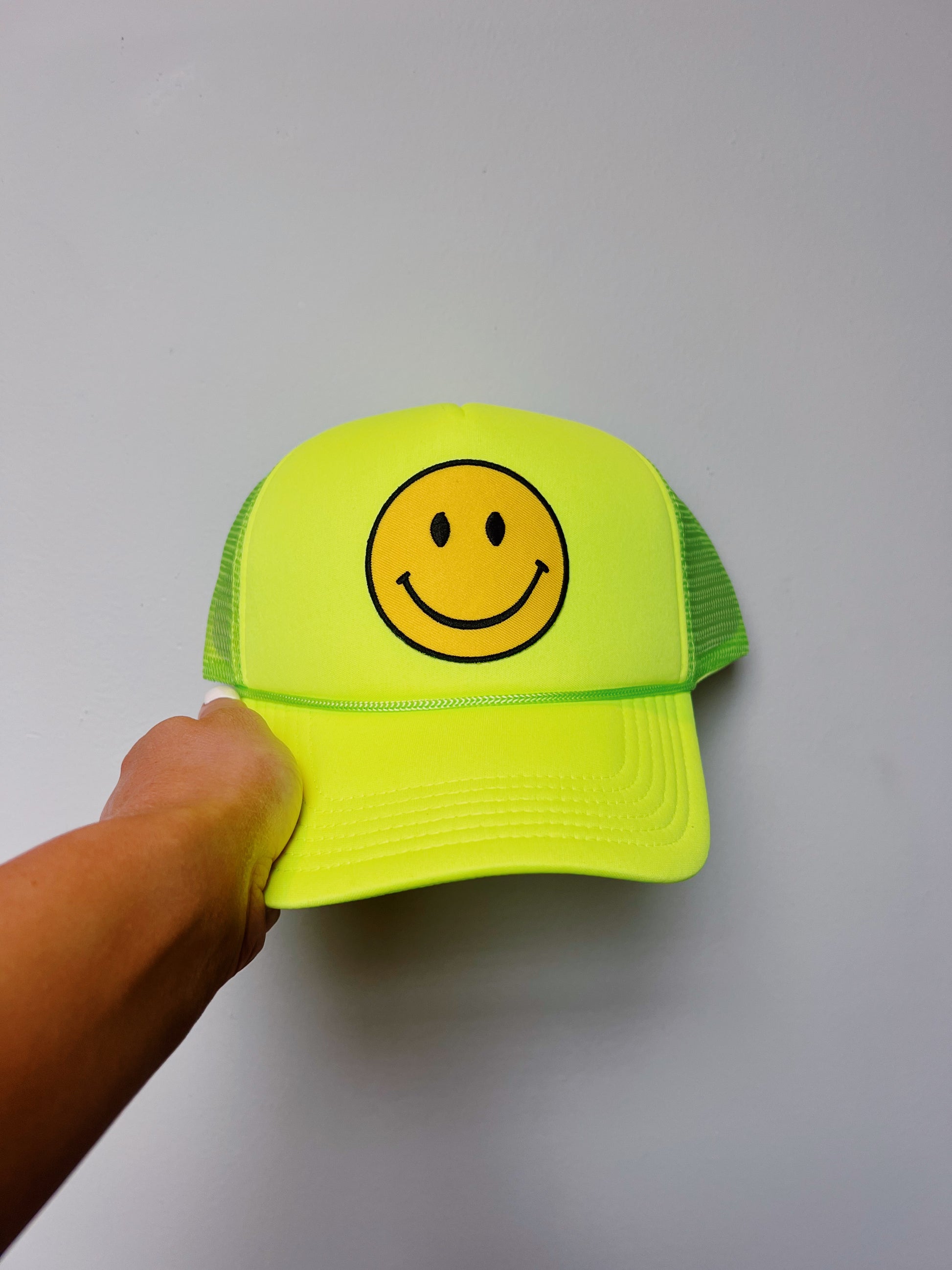 Neon Smiley Trucker