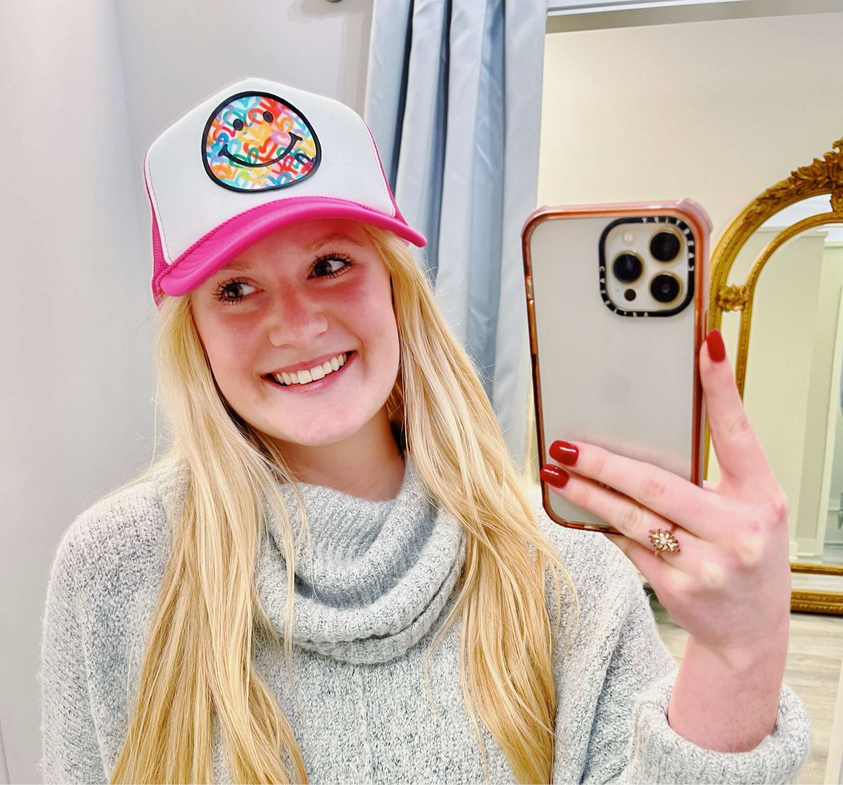 Smiley Trucker - Hot Pink