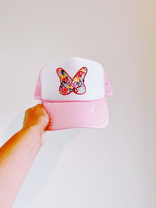 Butterfly Trucker - Light Pink