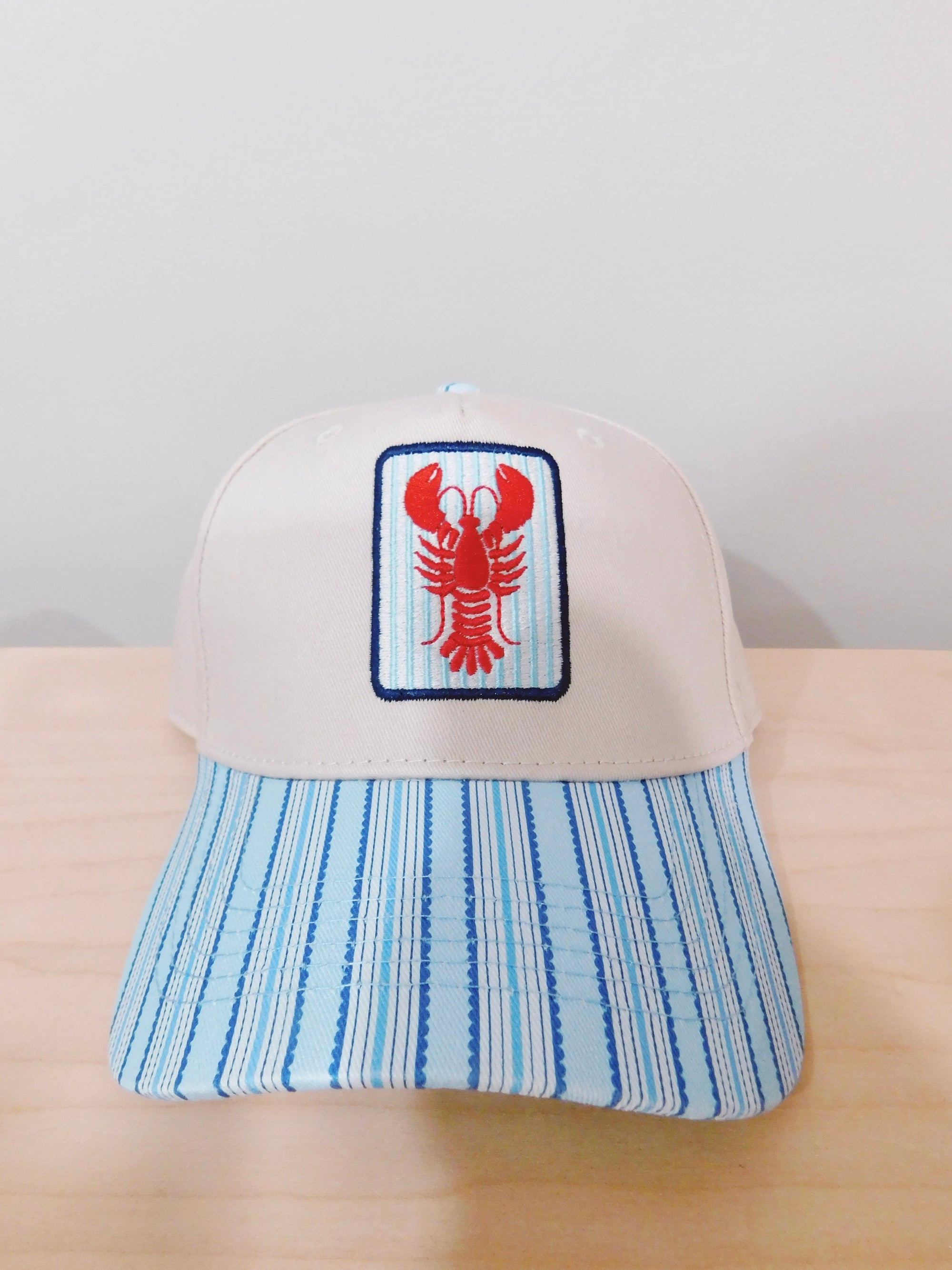 Crawfish Stamp - Light Blue Striped