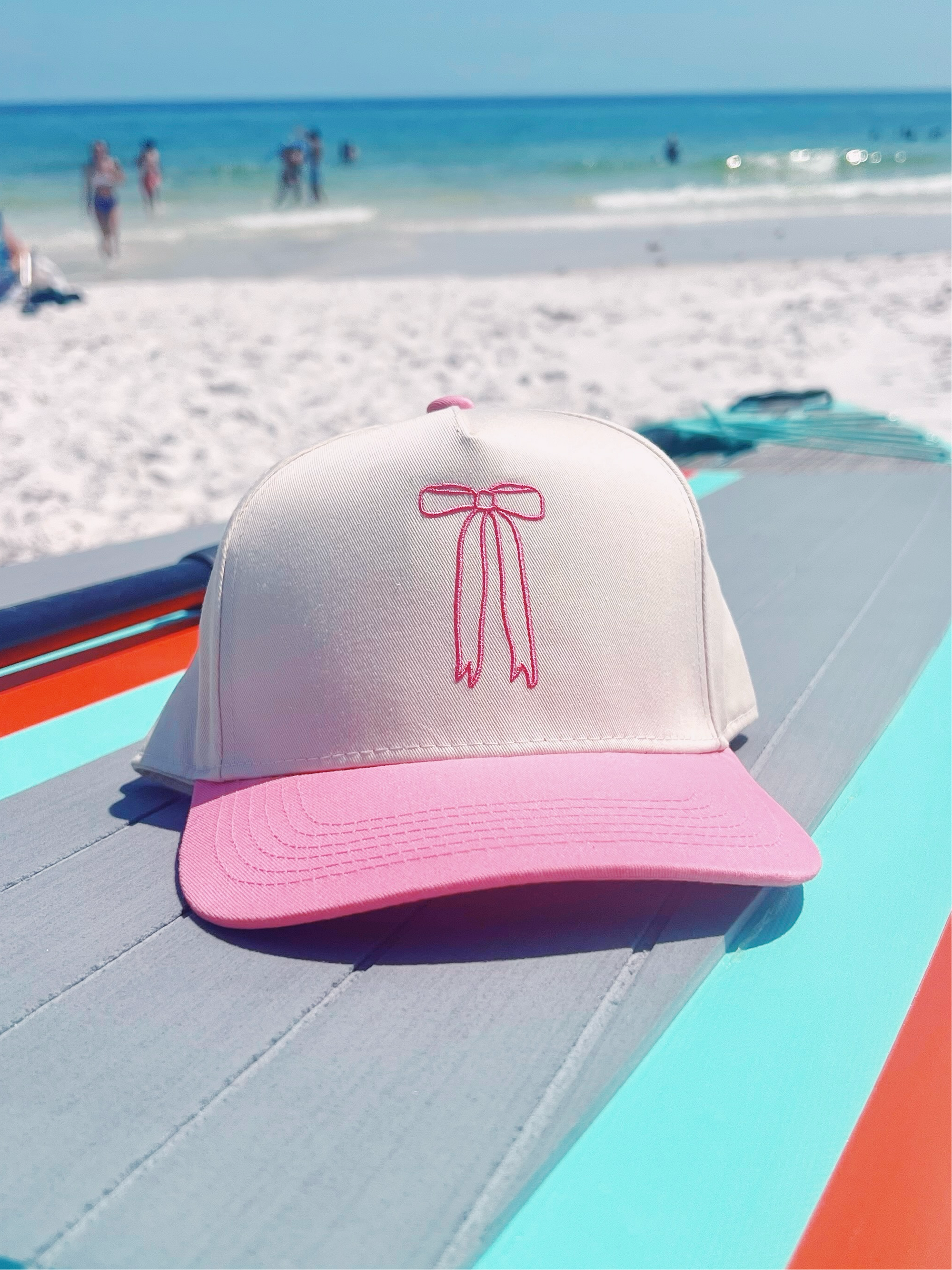 Pink- Vintage Bow Trucker