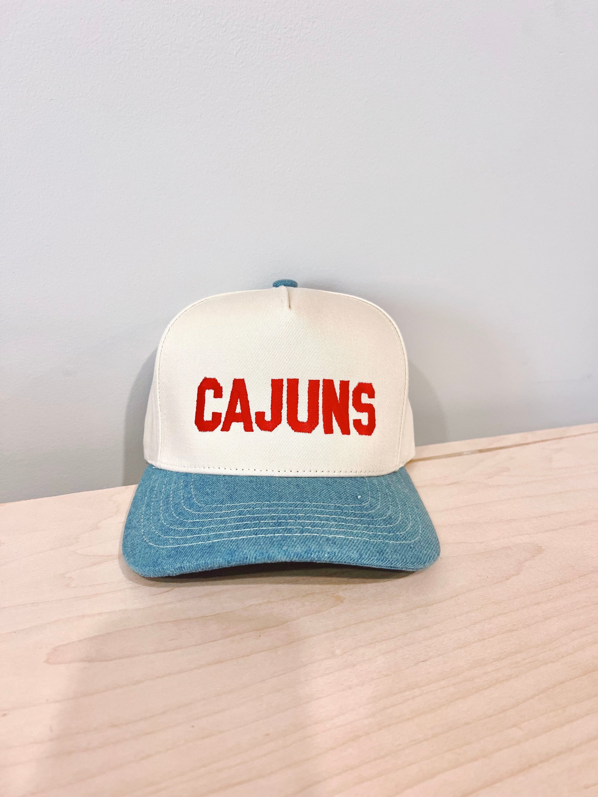 Denim Cajuns Trucker - Red