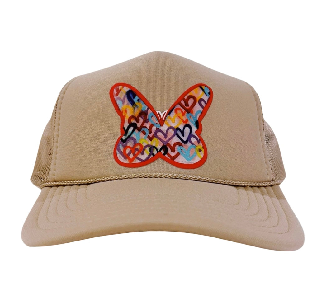 Tan Butterfly Trucker
